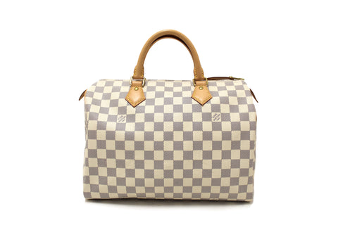 Louis Vuitton Damier Azur Canvas Speedy 30 Handbag