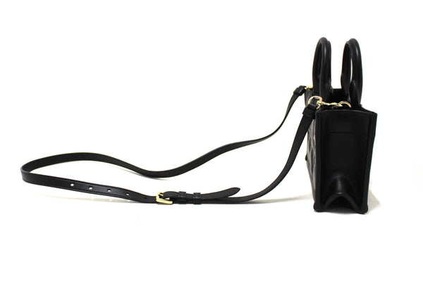 Christian Dior Black Calfksin Macrocannage Mini Book Tote