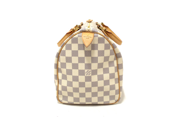 Louis Vuitton Damier Azur Canvas Speedy 30 Handbag