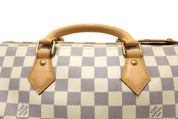 Louis Vuitton Damier Azur Canvas Speedy 30 Handbag