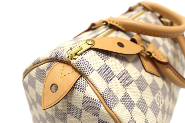 Louis Vuitton Damier Azur Canvas Speedy 30 Handbag