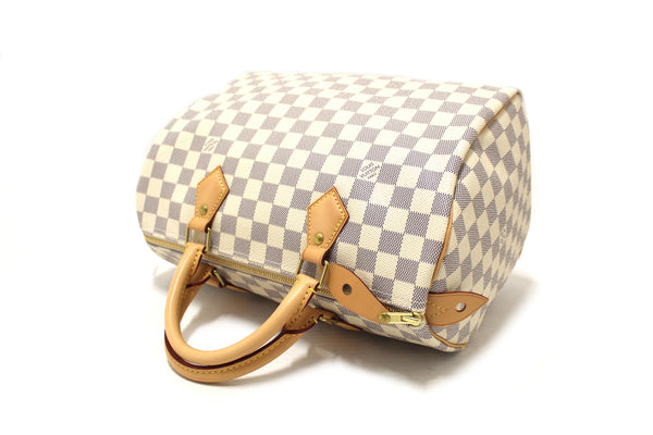 Louis Vuitton Damier Azur Canvas Speedy 30 Handbag