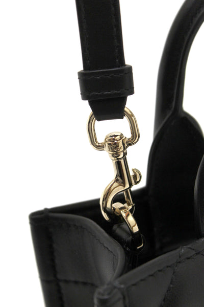 Christian Dior Black Calfksin Macrocannage Mini Book Tote