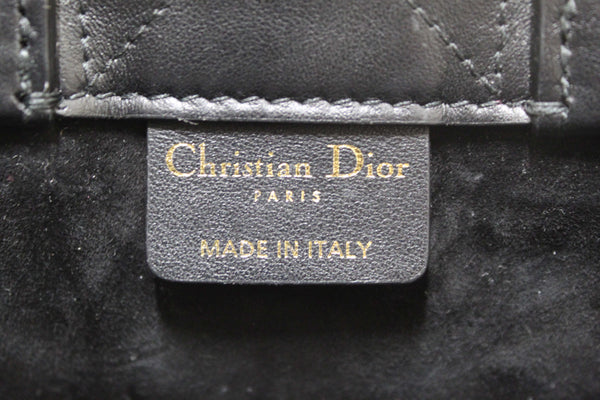 Christian Dior Black Calfksin Macrocannage Mini Book Tote