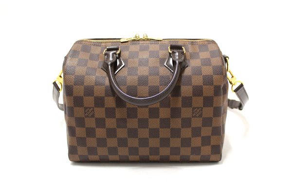 Louis Vuitton Damier Ebene Speedy 25 Bandouliere Bag