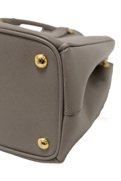 Prada Grey Saffiano Lux Leather Galleria Medium Tote Bag
