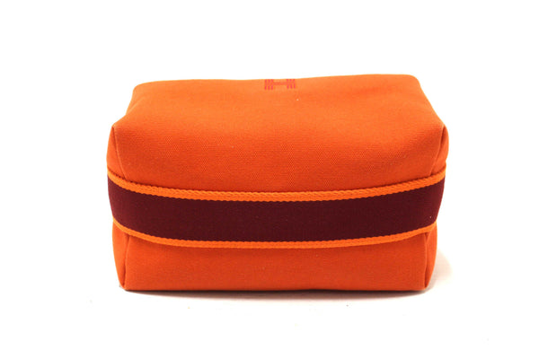 Hermes Orange Wool Small Bride-A-Brac H Pouch Case