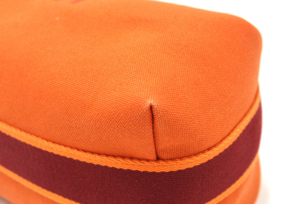 Hermes Orange Wool Small Bride-A-Brac H Pouch Case