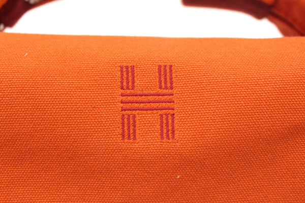 Hermes Orange Wool Small Bride-A-Brac H Pouch Case