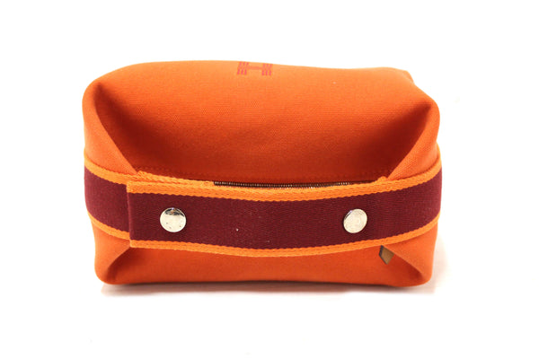 Hermes Orange Wool Small Bride-A-Brac H Pouch Case