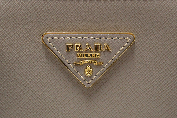 Prada Grey Saffiano Lux Leather Galleria Medium Tote Bag