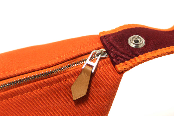 Hermes Orange Wool Small Bride-A-Brac H Pouch Case