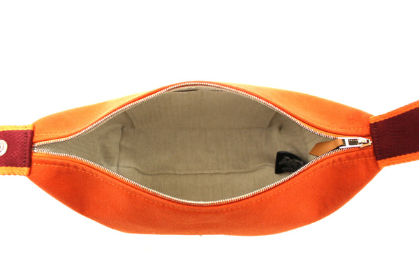 Hermes Orange Wool Small Bride-A-Brac H Pouch Case