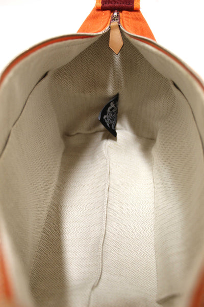 Hermes Orange Wool Small Bride-A-Brac H Pouch Case