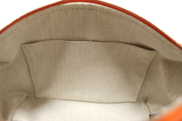 Hermes Orange Wool Small Bride-A-Brac H Pouch Case