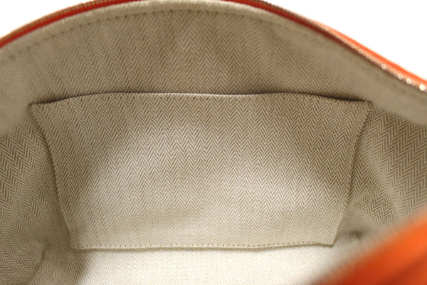 Hermes Orange Wool Small Bride-A-Brac H Pouch Case