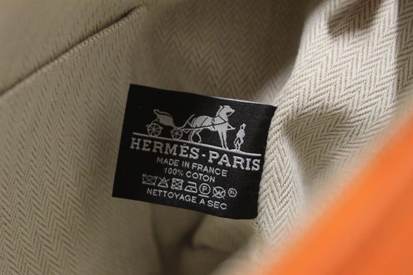 Hermes Orange Wool Small Bride-A-Brac H Pouch Case