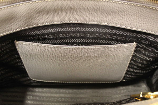 Prada Grey Saffiano Lux Leather Galleria Medium Tote Bag