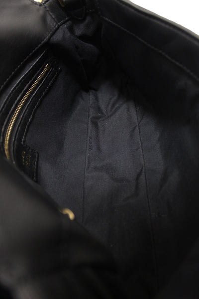 Fendi Black Nappa Leather FF 1974 Embossed Baguette | Italystation.com - Now at italystation.com