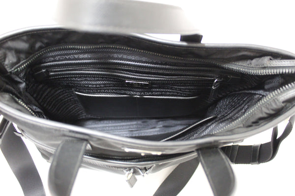 Prada Black Re-Nylon Pocket Tote Shoulder Bag | Italystation.com - Shop Now at italystation.com