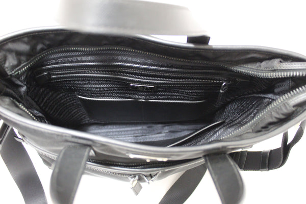 Prada Black Re-Nylon Pocket Tote Shoulder Bag