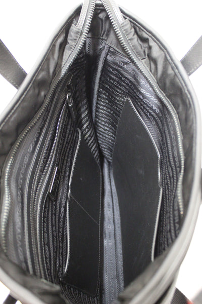 Prada Black Re-Nylon Pocket Tote Shoulder Bag | Italystation.com - Shop Now at italystation.com
