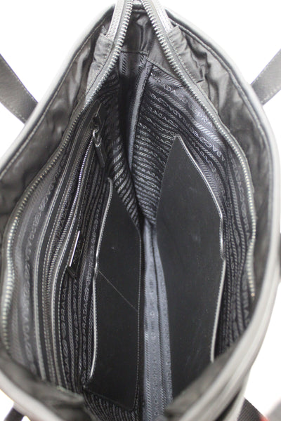 Prada Black Re-Nylon Pocket Tote Shoulder Bag