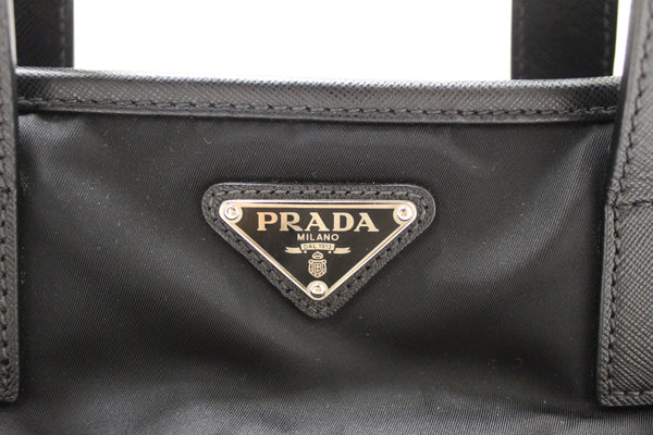 Prada Black Re-Nylon Pocket Tote Shoulder Bag | Italystation.com - Shop Now at italystation.com