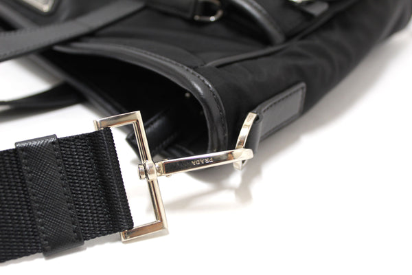 Prada Black Re-Nylon Pocket Tote Shoulder Bag | Italystation.com - Shop Now at italystation.com