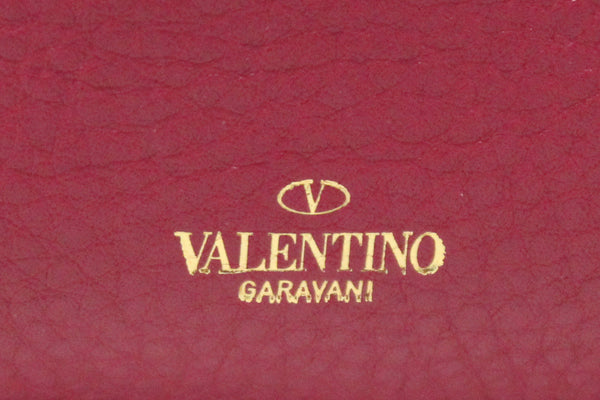NEW Valentino Garavani Pink Pebbled Calfskin Rockstud Flip Lock Flap Messenger Bag