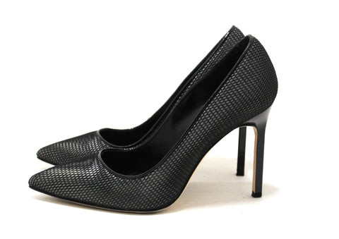 Other Brands Manolo Blahnik BBMilky 105 Black/White Fabric Mesh Pumps  | Italystation.com - Shop Now at italystation.com