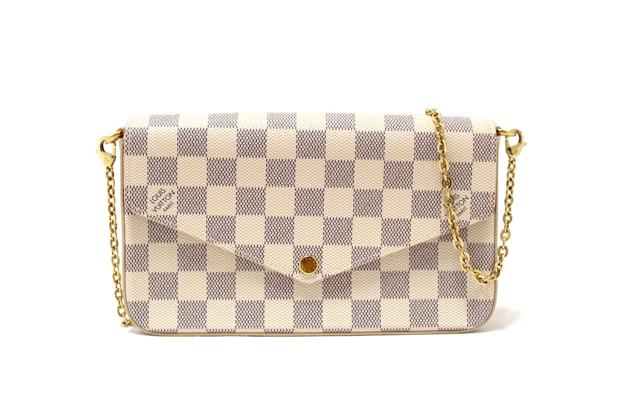 NEW Louis Vuitton Damier Azur Felicie Pochette Cros | Italystation.com - Now at italystation.com