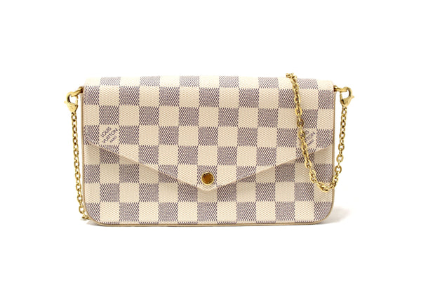 NEW Louis Vuitton Damier Azur Felicie Pochette Cros | Italystation.com - Now at italystation.com
