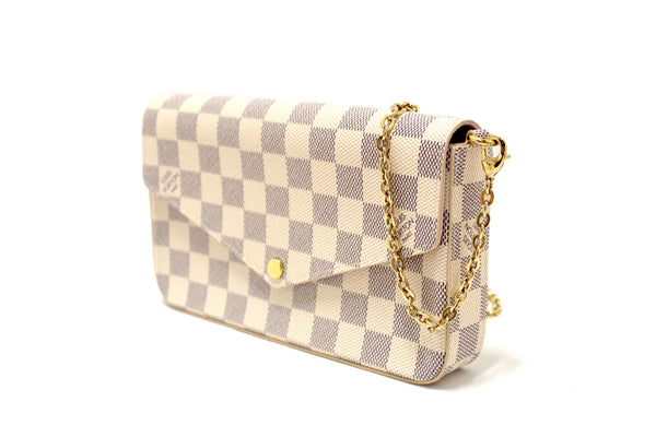 NEW Louis Vuitton Damier Azur Felicie Pochette Cros | Italystation.com - Now at italystation.com