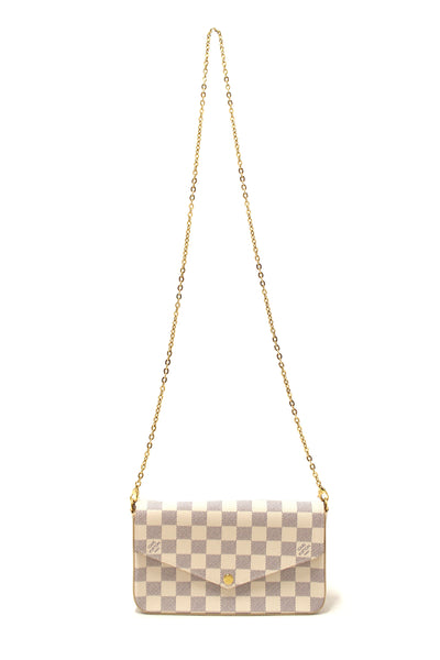 NEW Louis Vuitton Damier Azur Felicie Pochette Cros | Italystation.com - Now at italystation.com