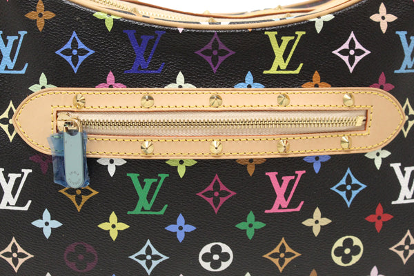 Authentic Louis Vuitton Black Multicolor Boulogne Shoulder Bag