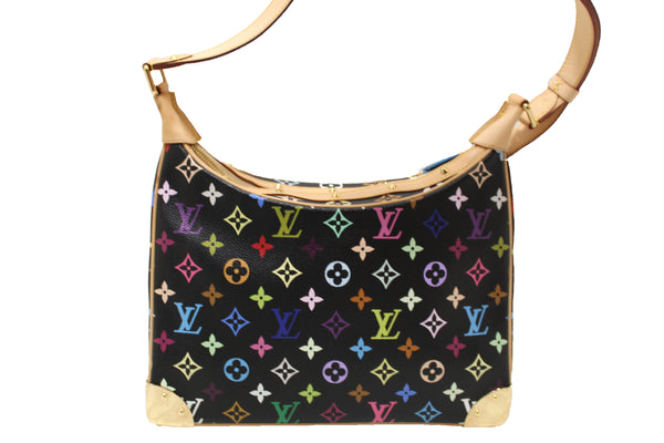 Authentic Louis Vuitton Black Multicolor Boulogne Shoulder Bag