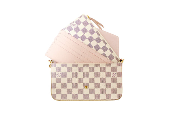 NEW Louis Vuitton Damier Azur Felicie Pochette Cros | Italystation.com - Now at italystation.com