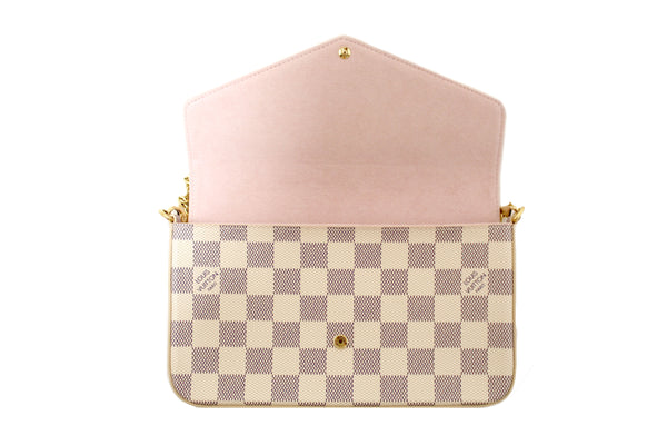 NEW Louis Vuitton Damier Azur Felicie Pochette Cros | Italystation.com - Now at italystation.com