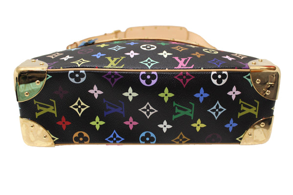 Authentic Louis Vuitton Black Multicolor Boulogne Shoulder Bag