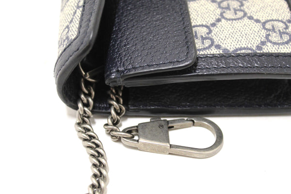 Gucci Blue and Beige GG Supreme Dionysus Super Mini Bag