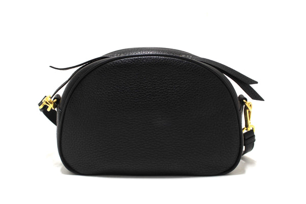 Prada Black Vitello Daino Bauletto Leather Messenger Bag