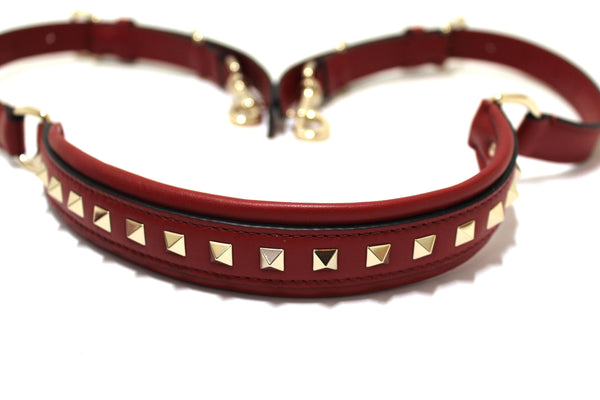 NEW Valentino Garavani Red Quilted Leather Mini Candystud Top Handle Bag