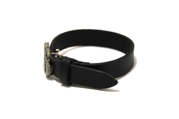 Paris Station Shop Gucci Black Leather Double G Engraving Bracelet Siz | Italystation.com - Shop Now at italystation.com