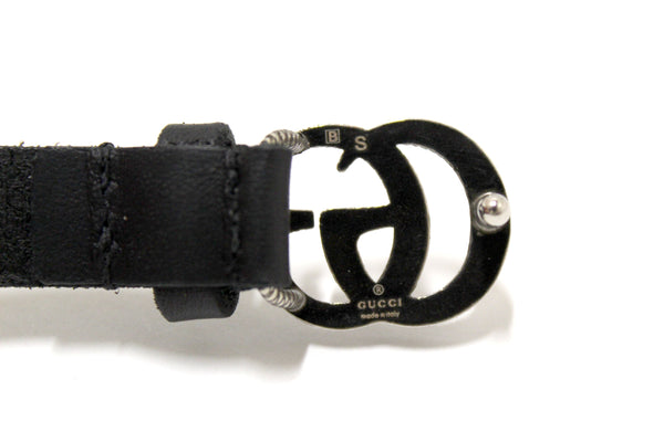 Paris Station Shop Gucci Black Leather Double G Engraving Bracelet Siz | Italystation.com - Shop Now at italystation.com