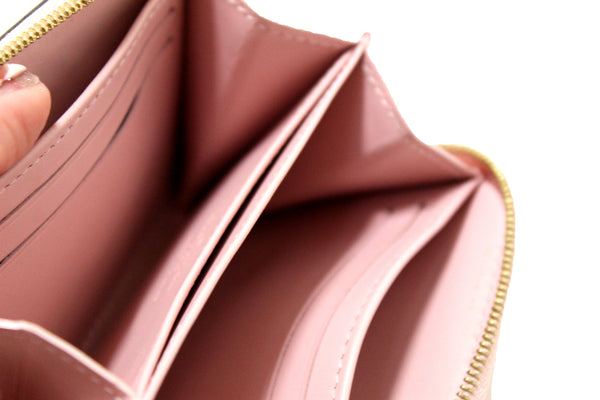 Louis Vuitton Rose Monogram Vernis Leather Zippy Coin Purse