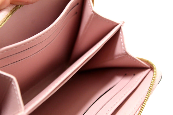 Louis Vuitton Rose Monogram Vernis Leather Zippy Coin Purse