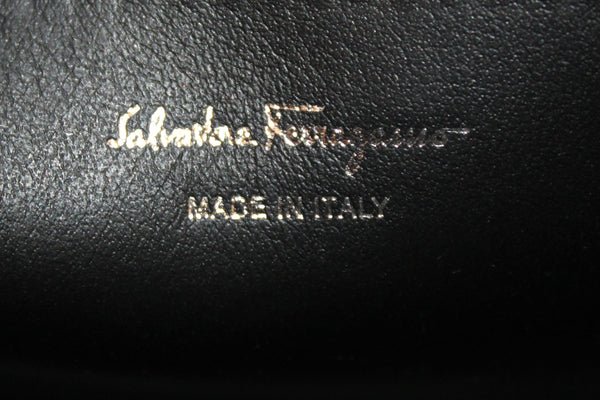 Athentic NEW Salvatore Ferragamo Gancini Lock Flap Studded Leather and Python Crossbody Bag