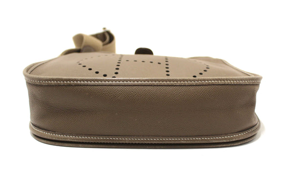 Hermes Etoupe Epsom Leather Evelyne PM III Messenger Bag