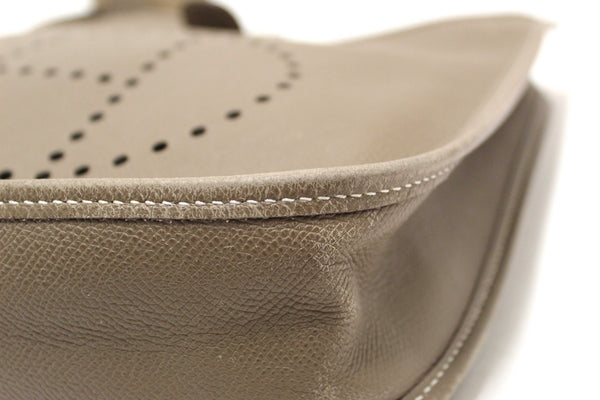 Hermes Etoupe Epsom Leather Evelyne PM III Messenger Bag